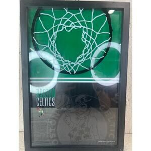 Boston Celtics NBA Framed Wall Art – Basketball Hoop & Team Logo – 2022 Licensed